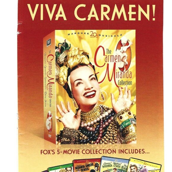 Viva Carmen Miranda Movie Collection DVD Set Advertisement 2000s Print Ad - Picture 2 of 4
